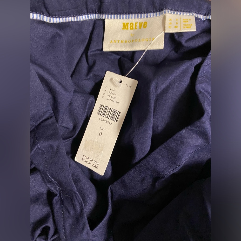 Anthropologie  NEW Maeve Sonja Embroidered BlouSE top  SIZE 0 new with tag - Picture 7 of 7